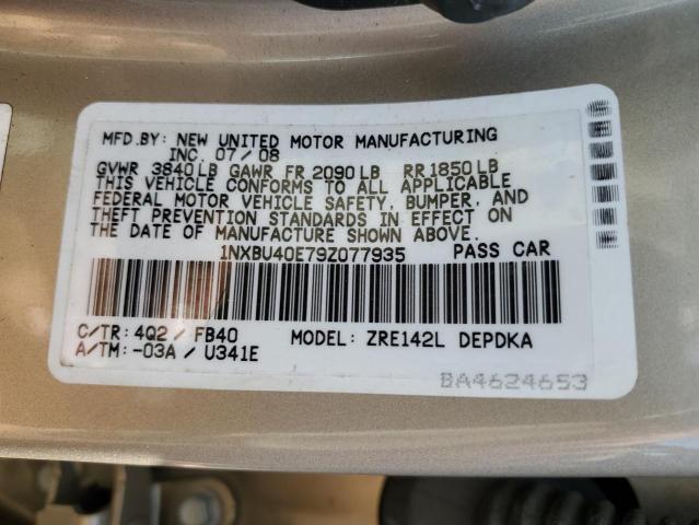 Photo 11 VIN: 1NXBU40E79Z077935 - TOYOTA COROLLA BA 