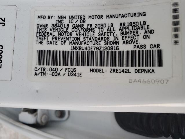 Photo 12 VIN: 1NXBU40E79Z120816 - TOYOTA COROLLA BA 