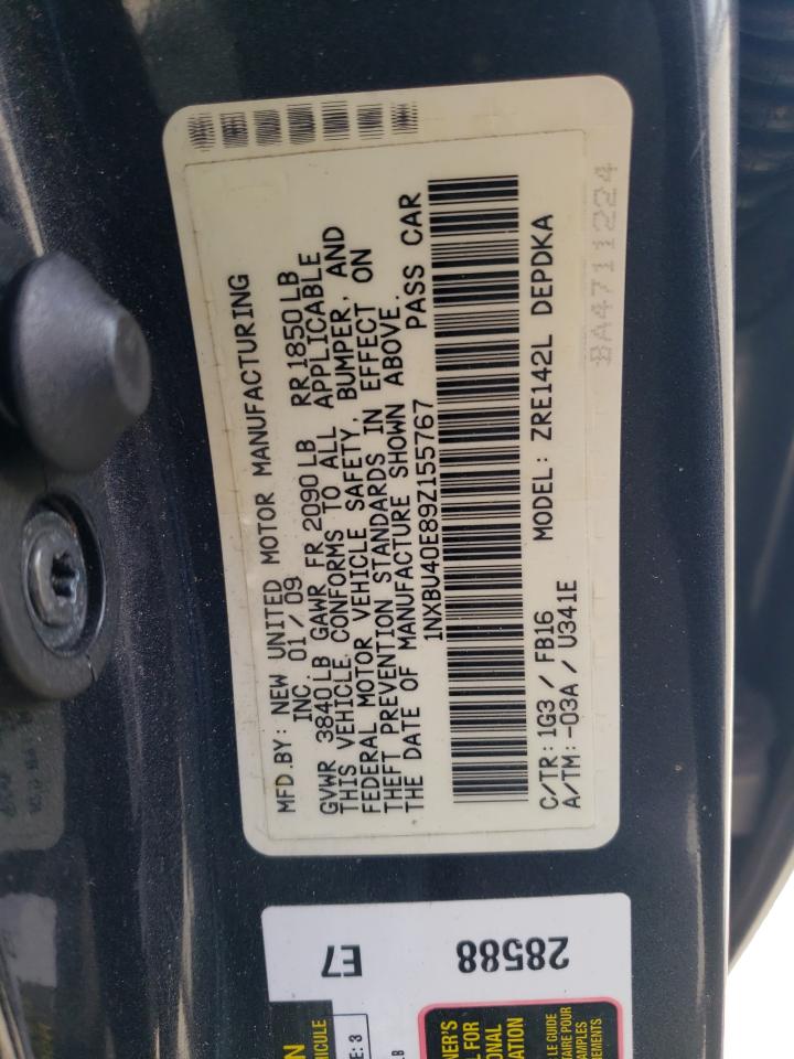 Photo 11 VIN: 1NXBU40E89Z155767 - TOYOTA COROLLA 