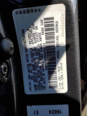 Photo 11 VIN: 1NXBU40E99Z046122 - TOYOTA COROLLA 