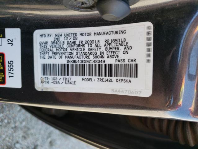 Photo 11 VIN: 1NXBU40EX9Z148349 - TOYOTA COROLLA 