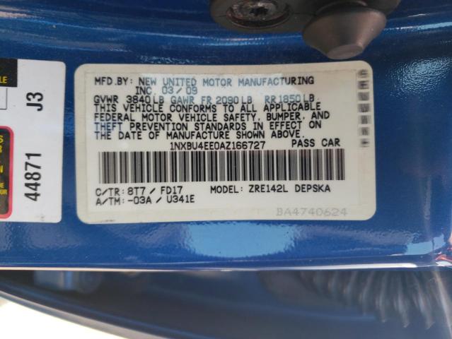 Photo 11 VIN: 1NXBU4EE0AZ166727 - TOYOTA COROLLA BA 