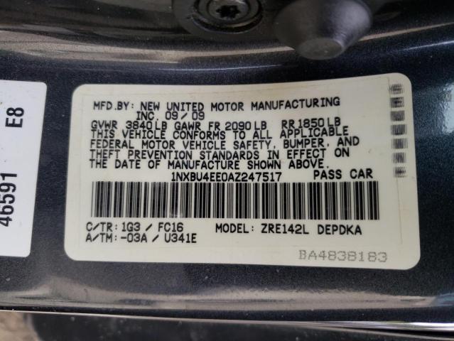 Photo 11 VIN: 1NXBU4EE0AZ247517 - TOYOTA COROLLA BA 