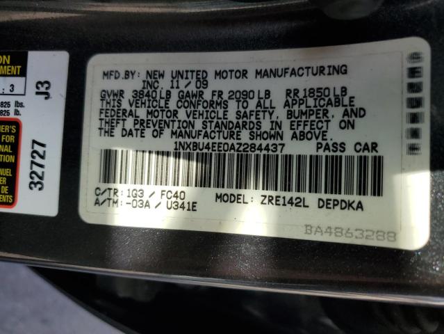 Photo 11 VIN: 1NXBU4EE0AZ284437 - TOYOTA COROLLA BA 