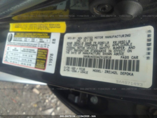 Photo 8 VIN: 1NXBU4EE0AZ312818 - TOYOTA COROLLA 