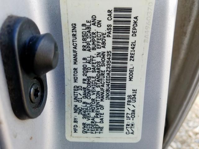 Photo 9 VIN: 1NXBU4EE0AZ335435 - TOYOTA COROLLA BA 