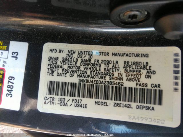 Photo 8 VIN: 1NXBU4EE0AZ385462 - TOYOTA COROLLA 