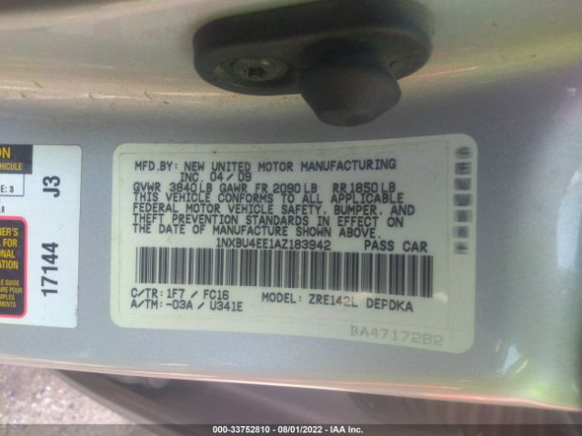 Photo 8 VIN: 1NXBU4EE1AZ183942 - TOYOTA COROLLA 