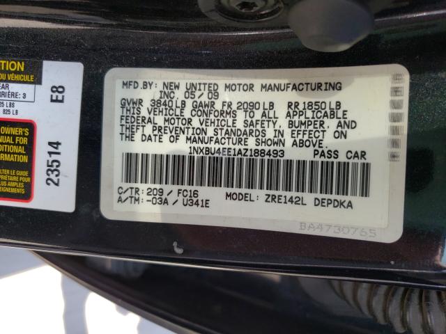 Photo 9 VIN: 1NXBU4EE1AZ188493 - TOYOTA COROLLA BA 