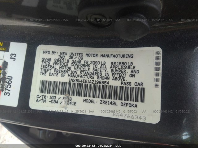 Photo 8 VIN: 1NXBU4EE1AZ198554 - TOYOTA COROLLA 