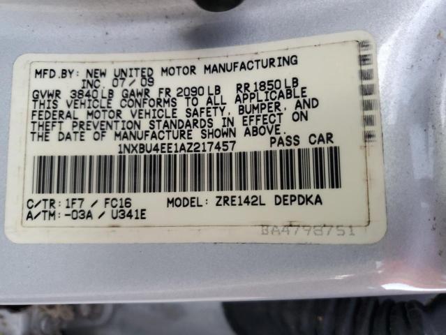 Photo 12 VIN: 1NXBU4EE1AZ217457 - TOYOTA COROLLA BA 