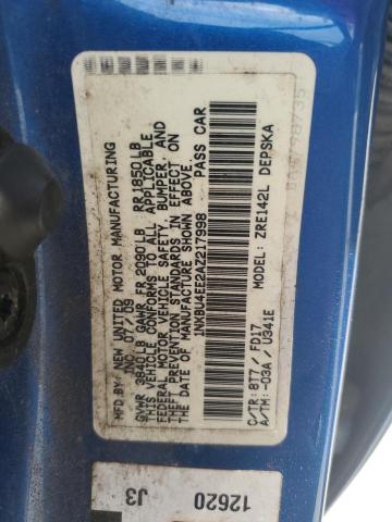 Photo 11 VIN: 1NXBU4EE2AZ217998 - TOYOTA COROLLA BA 