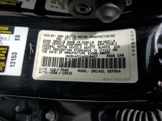 Photo 11 VIN: 1NXBU4EE2AZ218407 - TOYOTA COROLLA BA 