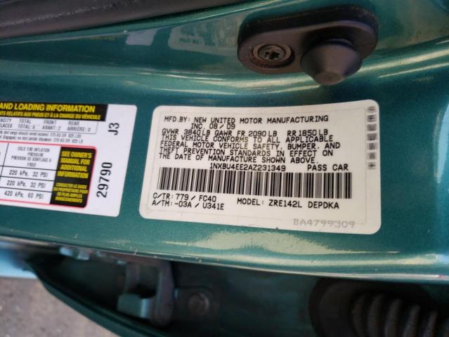 Photo 11 VIN: 1NXBU4EE2AZ231349 - TOYOTA COROLLA BA 