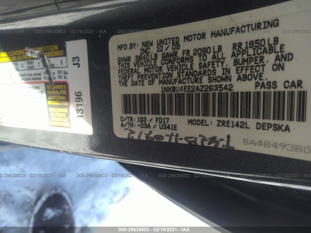 Photo 8 VIN: 1NXBU4EE2AZ263542 - TOYOTA COROLLA 