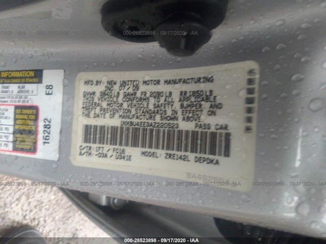 Photo 8 VIN: 1NXBU4EE3AZ220523 - TOYOTA COROLLA 