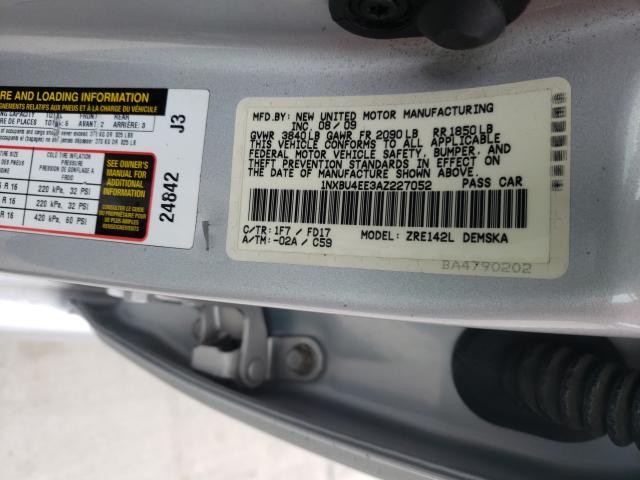 Photo 9 VIN: 1NXBU4EE3AZ227052 - TOYOTA COROLLA S 