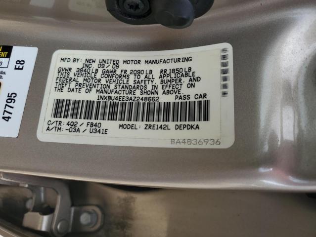 Photo 11 VIN: 1NXBU4EE3AZ248662 - TOYOTA COROLLA BA 