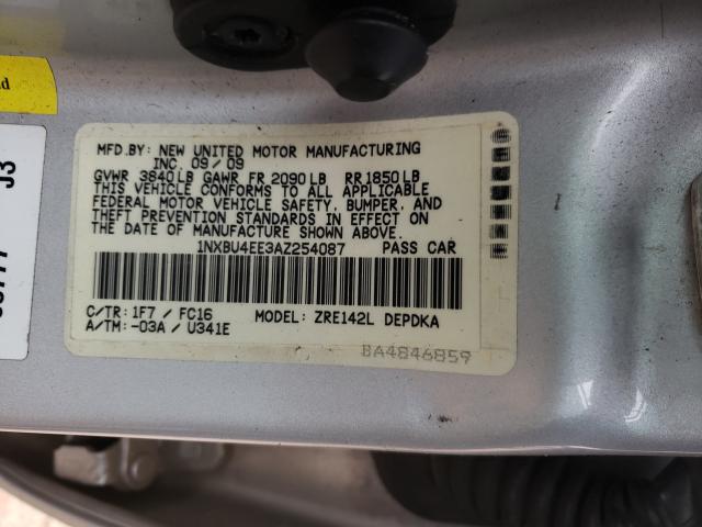 Photo 9 VIN: 1NXBU4EE3AZ254087 - TOYOTA COROLLA BA 