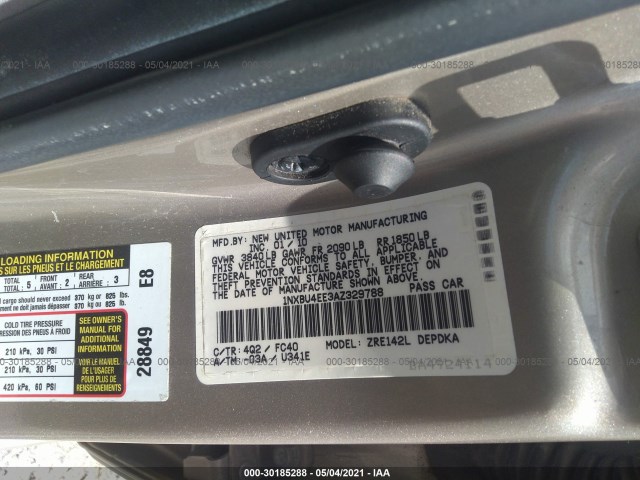 Photo 8 VIN: 1NXBU4EE3AZ329788 - TOYOTA COROLLA 