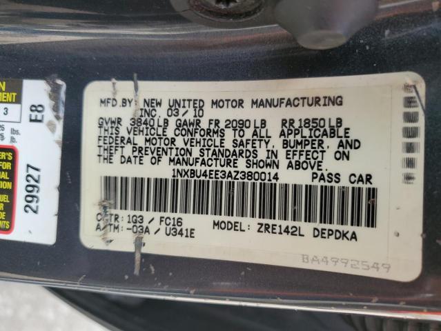 Photo 11 VIN: 1NXBU4EE3AZ380014 - TOYOTA COROLLA BA 