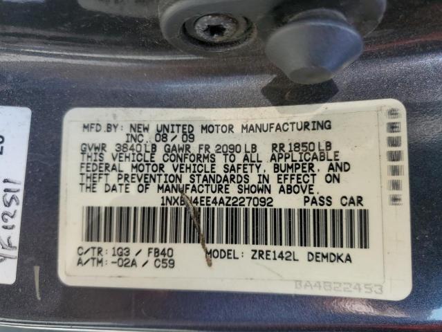 Photo 11 VIN: 1NXBU4EE4AZ227092 - TOYOTA COROLLA 