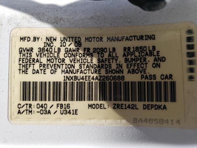 Photo 11 VIN: 1NXBU4EE4AZ260688 - TOYOTA COROLLA BA 