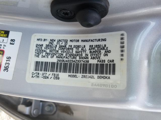 Photo 9 VIN: 1NXBU4EE5AZ337438 - TOYOTA COROLLA BA 