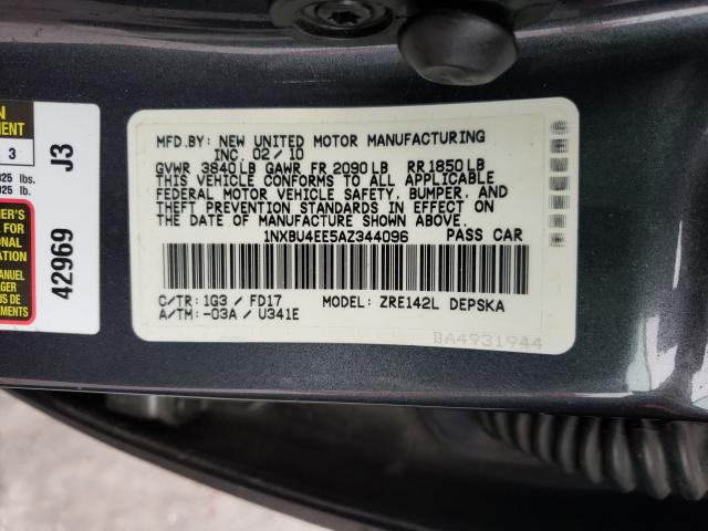 Photo 9 VIN: 1NXBU4EE5AZ344096 - TOYOTA COROLLA BA 