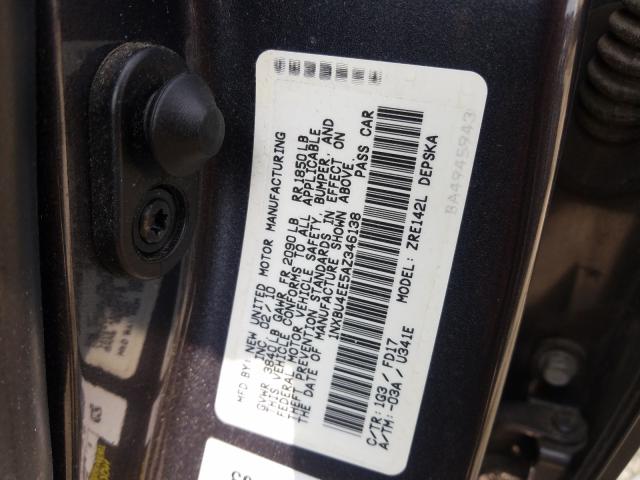 Photo 9 VIN: 1NXBU4EE5AZ346138 - TOYOTA COROLLA BA 