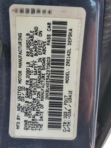 Photo 11 VIN: 1NXBU4EE5AZ370603 - TOYOTA COROLLA BA 