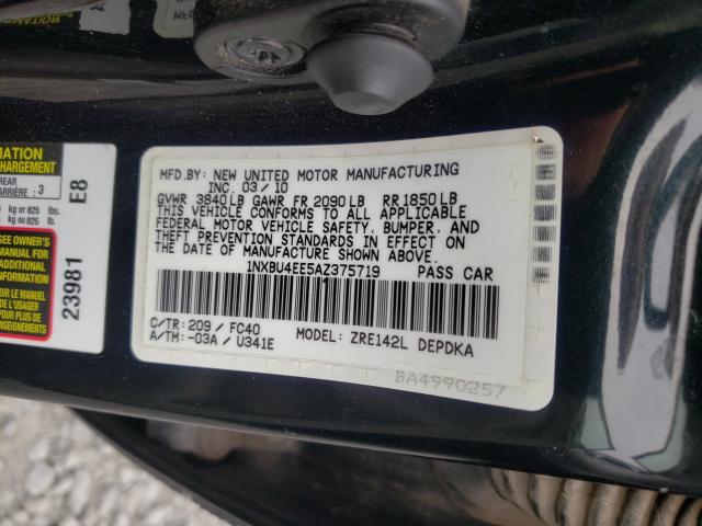 Photo 9 VIN: 1NXBU4EE5AZ375719 - TOYOTA COROLLA BA 