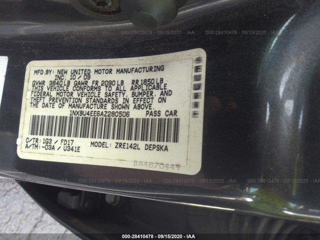 Photo 8 VIN: 1NXBU4EE6AZ280506 - TOYOTA COROLLA 