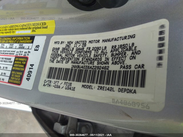 Photo 8 VIN: 1NXBU4EE6AZ292462 - TOYOTA COROLLA 