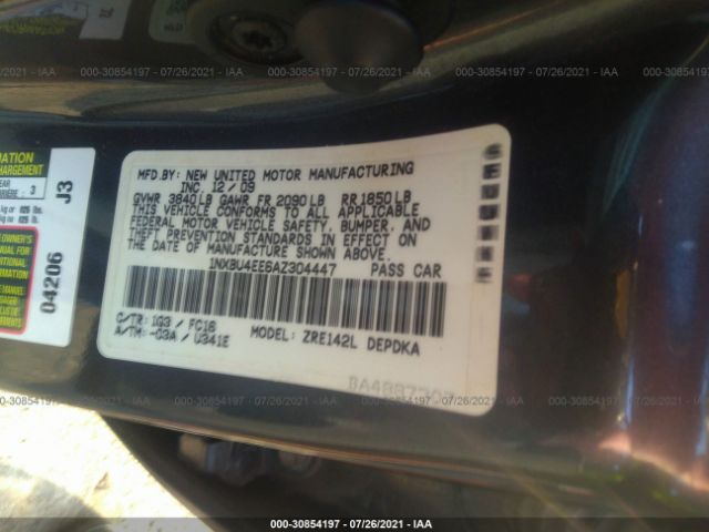 Photo 8 VIN: 1NXBU4EE6AZ304447 - TOYOTA COROLLA 