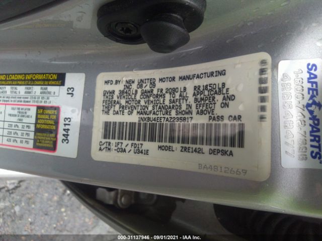 Photo 8 VIN: 1NXBU4EE7AZ235817 - TOYOTA COROLLA 