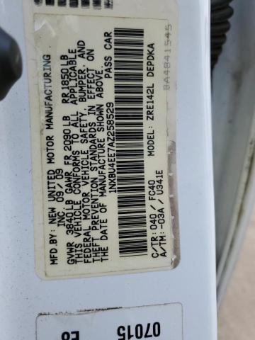 Photo 11 VIN: 1NXBU4EE7AZ258529 - TOYOTA COROLLA BA 