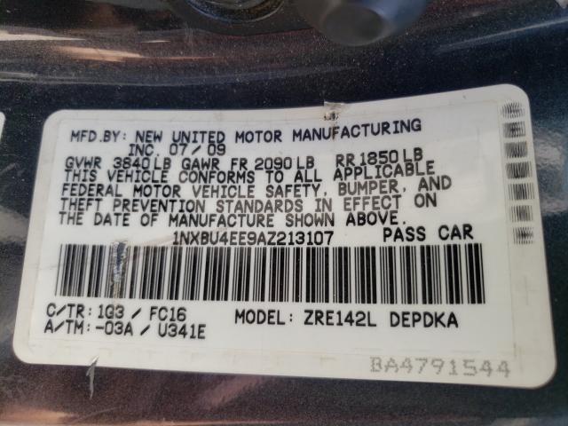 Photo 9 VIN: 1NXBU4EE9AZ213107 - TOYOTA COROLLA BA 