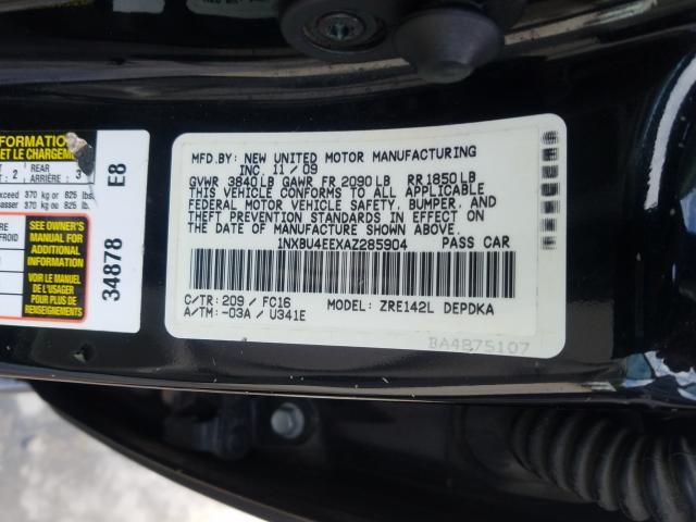 Photo 9 VIN: 1NXBU4EEXAZ285904 - TOYOTA COROLLA BA 