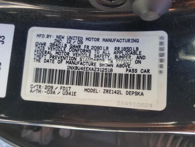 Photo 11 VIN: 1NXBU4EEXAZ312518 - TOYOTA COROLLA 