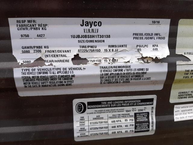 Photo 9 VIN: 1UJBJ0BS8H1T30138 - JAYCO JAY FLIGHT 