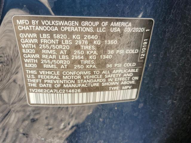 Photo 9 VIN: 1V26E2CA7LC214626 - VOLKSWAGEN ATLAS CROS 