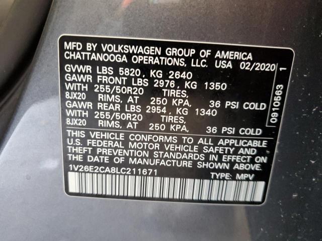 Photo 12 VIN: 1V26E2CA8LC211671 - VOLKSWAGEN ATLAS 