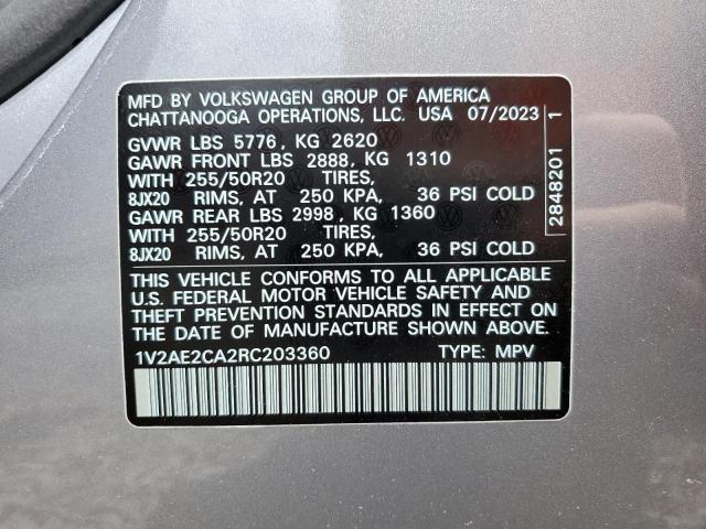 Photo 12 VIN: 1V2AE2CA2RC203360 - VOLKSWAGEN ATLAS 