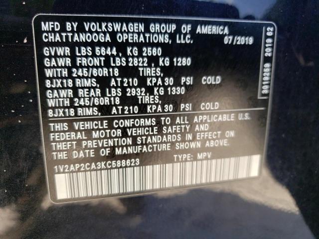 Photo 12 VIN: 1V2AP2CA3KC588623 - VOLKSWAGEN ATLAS S 