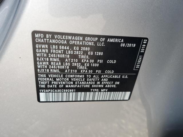 Photo 11 VIN: 1V2AP2CA3KC592851 - VOLKSWAGEN ATLAS S 