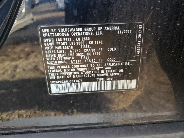 Photo 12 VIN: 1V2AP2CA6JC541374 - VOLKSWAGEN ATLAS S 