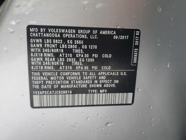 Photo 13 VIN: 1V2AP2CA7JC529914 - VOLKSWAGEN ATLAS S 