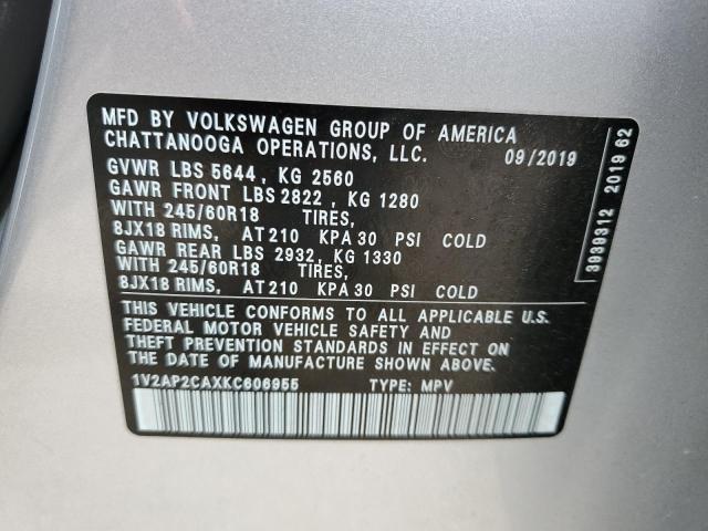 Photo 11 VIN: 1V2AP2CAXKC606955 - VOLKSWAGEN ATLAS 