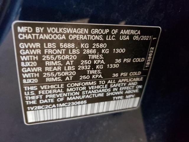 Photo 12 VIN: 1V2BC2CA1MC230665 - VOLKSWAGEN ATLAS CROS 